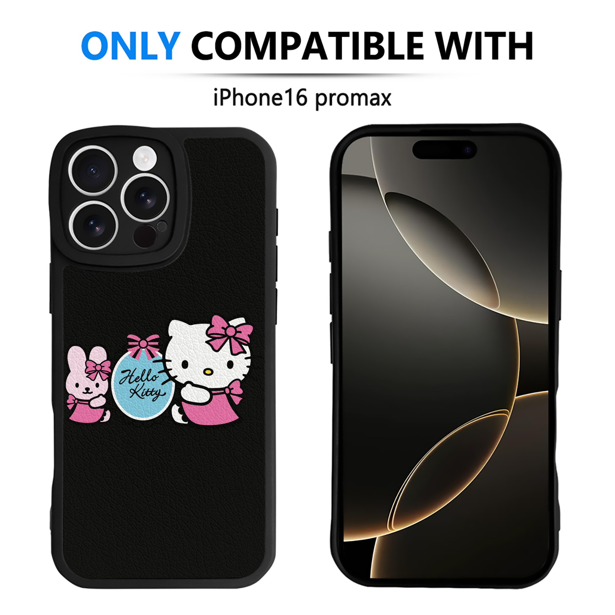 （画像用） Hello Kitty ハローキティ 【iPhone 16シリーズ対応】シリコンスマホケース（レザー調） 材質：シリコン